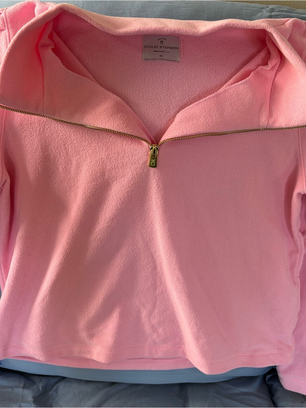 Dudley Stephens Pink Fleece Pullover with Branded Neck Label